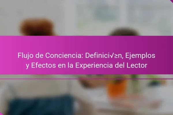 Flujo de Conciencia: Definición, Ejemplos y Efectos en la Experiencia del Lector