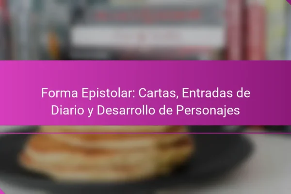 Forma Epistolar: Cartas, Entradas de Diario y Desarrollo de Personajes